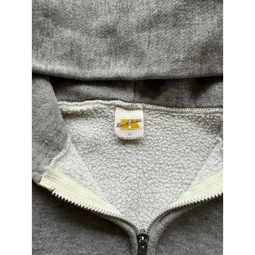 1970s Russell Athletic Gray Zip Up Hoodie Size XS Made in USA - Picture 3 of 6